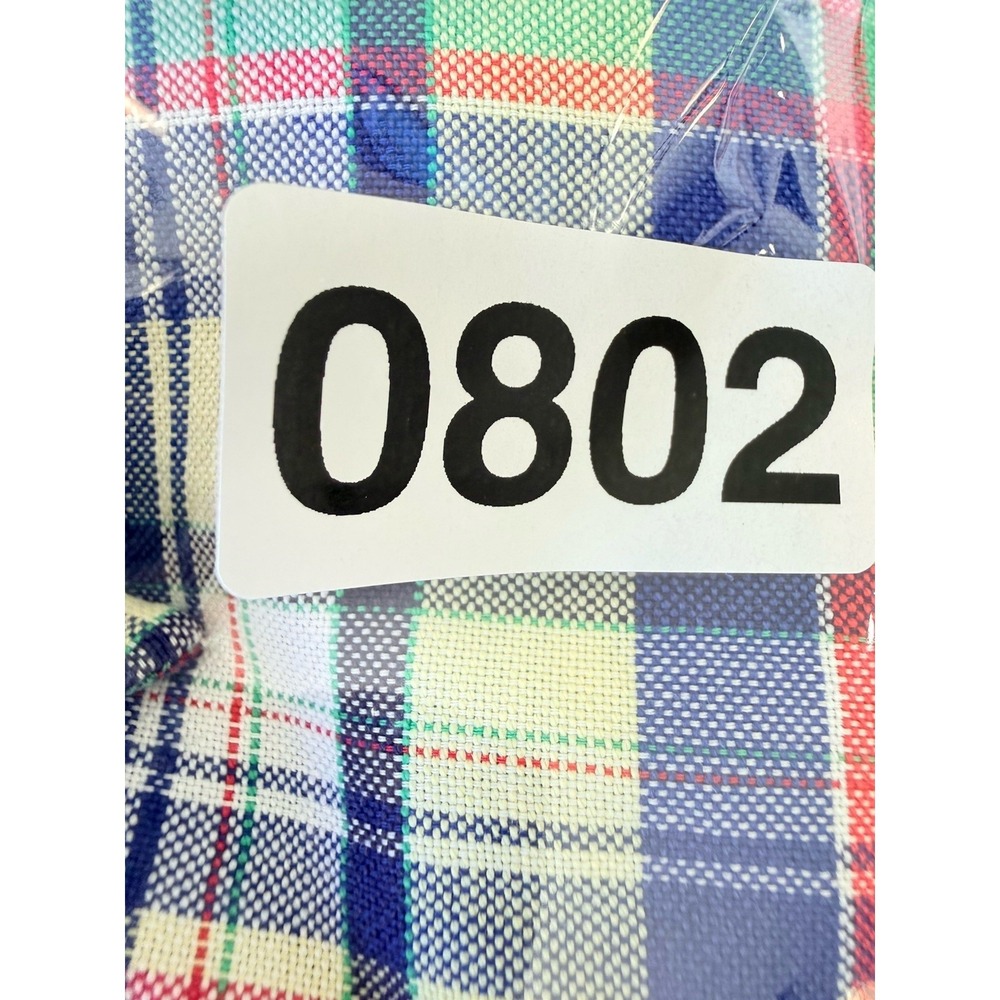 Vintage Tommy Hilfiger Colorful Plaid Crest Shirt Men XL Button Up Short Sleeve - Picture 9 of 9